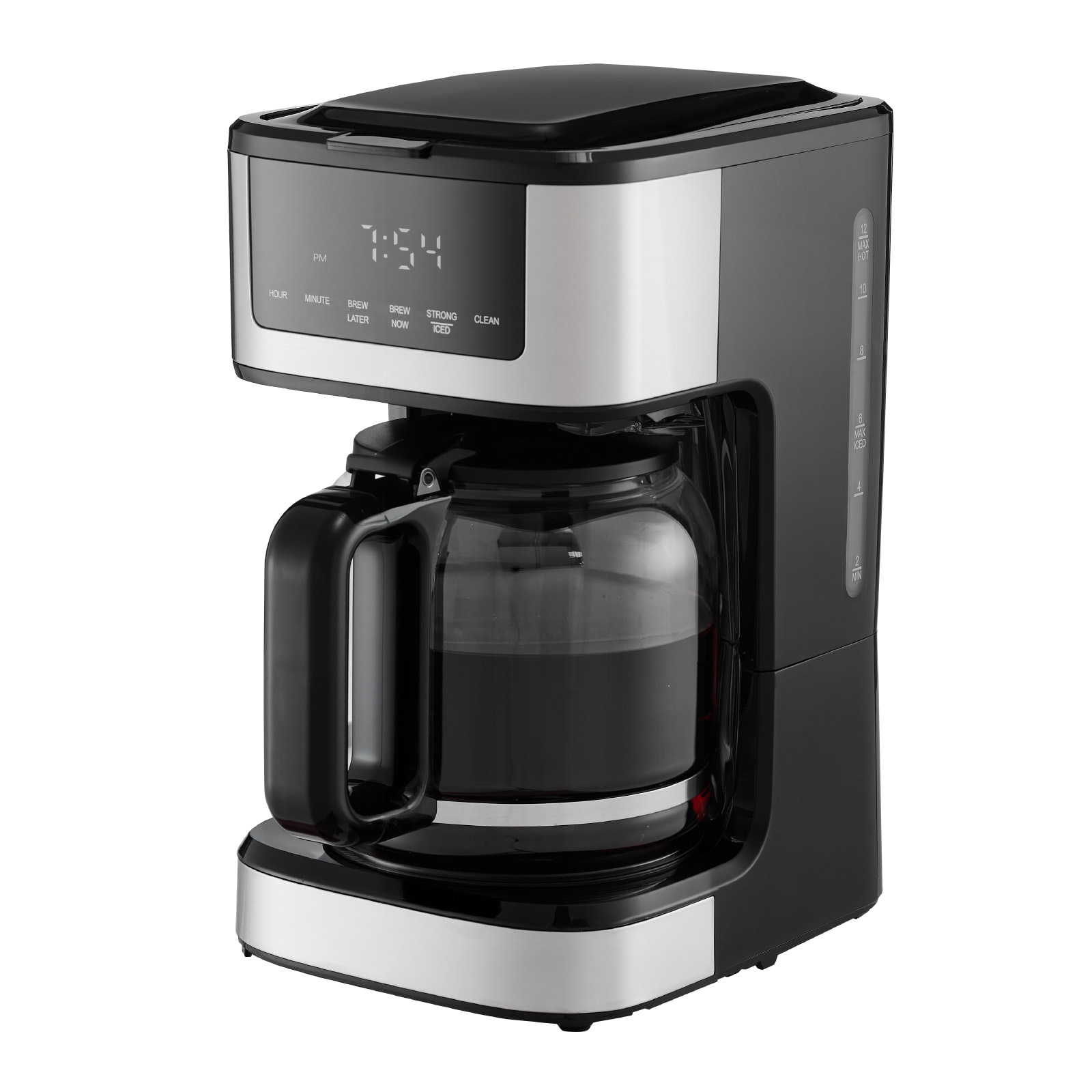 Programmable Coffee Maker, 12 Cup Programmable Drip Coffee Makers With Touch Screen, 4-Hour Keep Warm Coffee Makers Drips, 2 Brew Strengths Drip Coffee Machine For Home, 24-Hour Programmable_voghion.com